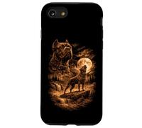 Cane Corso Chien Mastiff Hurlant Lune Fantastique Wilderness Coque pour iPhone SE (2020) / 7/8