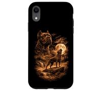 Cane Corso Chien Mastiff Hurlant Lune Fantastique Wilderness Coque pour iPhone XR