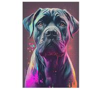 Cane Corso Colorful Puzzles Adultes 1000 Pièces Puzzle Adulte Jeu ÉduChatif Challenge Toy en Bois pour Enfants （78×53cm）