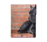 Cane Corso, Gros Chiens Noirs, Animaux de Compagnie,Housse en Cuir synthétique pour Ordinateur Portable, Sacoche pour Ordinateur Portable, Sacoche pour Tablette