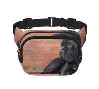 Cane Corso, Gros Chiens Noirs, Animaux de Compagnie,Sac Banane carré Double Couche, Sac de Poitrine