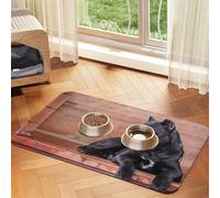 Cane Corso, Gros Chiens Noirs, Animaux de Compagnie,Tapis d'alimentation pour Animaux de Compagnie, Sets de Table en Cuir PU pour Chats et Chiens,40x60cm