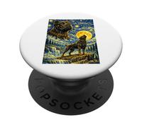 Cane Corso Nuit étoilée Van Gogh Chien Hurlant Mignon PopSockets PopGrip Adhésif