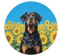 Cane Corso Puzzle 1000 Pièces Familial Pression Réduite Chien Mignon Puzzle Rond DIY Adultes Et Enfants À Partir De 12 Ans1000pcs (67.5x67.5cm)