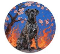 Cane Corso Puzzle 1000 Pièces Familial Pression Réduite Chien Mignon Puzzle Rond Jeu D'Intelligence Adultes Et Enfants À Partir De 12 Ans1000pcs (67.5x67.5cm)
