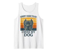 Cane Corso rétro Sorry I Have to Go I Miss My Dog Débardeur