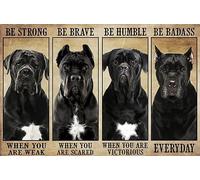 Cane Corso Soyez Fort Quand Vous Êtes Faible Paillasson Antidérapant Tapis De Porte Antidérapant Absorbant Paillasson Exterieur pour Porte D'Entrée Balcon Intérieur 40 X 60Cm