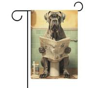 Cane Corso sur les toilettes Drapeau extérieur Jardin Populaire Moderne Décoratif Designsstyle 1218 "(30 x 45 cm)