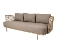 Cane-Line Canapé de jardin de 3 places Sense taupe, naturel structure Cane-line Weave