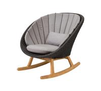 Cane-line Chaise à bascule Peacock Cane-Line Natté grey-Cane-Line soft rope-teak