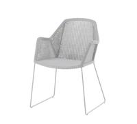 Cane-line Chaise Breeze weave avec accoudoirs White grey