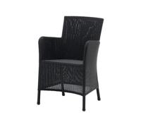 Cane-line Chaise Hampsted weave avec accoudoirs Black