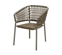 Cane-line Chaise Ocean soft rope avec accoudoirs Taupe