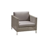 Cane-line Fauteuil Connect weave Taupe. ensemble de coussins Cane-Line Natté taupe