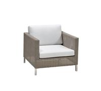 Cane-line Fauteuil Connect weave Taupe. ensemble de coussins Cane-Line Natté White