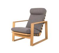 Cane-Line Fauteuil de jardin Endless Soft gris foncé, teck structure teck/Cane-line Softrope
