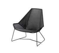 Cane-line Fauteuil lounge Breeze weave haut dossier Black