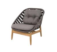 Cane-line Fauteuil lounge Strington Cane-Line Airtouch dark grey-teak
