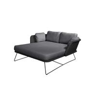 Cane-line Lit de jour Horizon Cane-Line Natté grey. pied noir