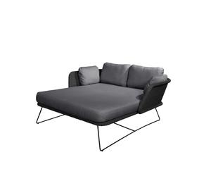 Cane-line Lit de jour Horizon Cane-Line Natté grey. pied noir