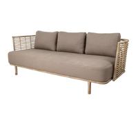 Cane-Line Canapé de jardin de 3 places Sense taupe, naturel structure Cane-line Weave