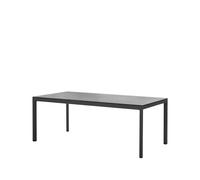 Cane-line Table à manger Drop Fossil black-support en aluminium lava grey 100x200cm