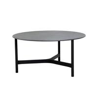 Cane-line Table basse Twist large Ø90 cm Fossil black-lava grey