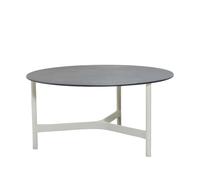 Cane-line Table basse Twist large Ø90 cm Fossil black-white