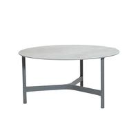 Cane-line Table basse Twist large Ø90 cm Fossil grey-light grey