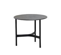 Cane-line Table basse Twist small Ø45 cm Fossil black-lava grey