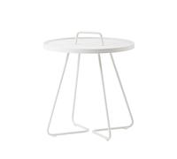 Cane-line Table d’appoint On-the-move blanc, Designer Christina Strand, Niels Hvass, 44x54x44 cm