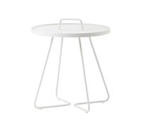 Cane-line Table d’appoint On-the-move blanc, Designer Christina Strand, Niels Hvass, 52x60x52 cm