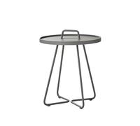 Cane-line Table d’appoint On-the-move gris, Designer Christina Strand, Niels Hvass, 37x46.5x37 cm