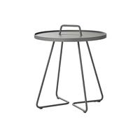 Cane-line Table d’appoint On-the-move gris, Designer Christina Strand, Niels Hvass, 44x54x44 cm