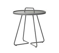 Cane-line Table d’appoint On-the-move gris, Designer Christina Strand, Niels Hvass, 52x60x52 cm
