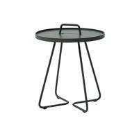Cane-line Table d’appoint On-the-move vert, Designer Christina Strand, Niels Hvass, 44x54x44 cm