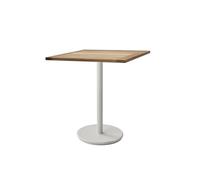 Cane-line Table de café Go teak 72x72 cm Support blanc