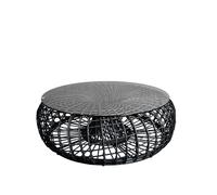 Cane-line Table/tabouret Nest Lava grey. grand. incl. plateau en verre
