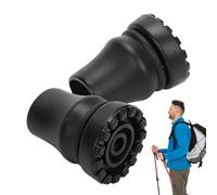 Cane Tips - Walking Stick Feet, 2PCS Rubber Ferrules for Mobility Support, Crutch End Caps with Metal Washer, Orthopedic Gear, Staff Bottom Pad for Traction, Pavement and Gravel