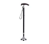 Cane - Walking Stick for Men and Women - Lightweight Adjustable Staff - Comfortable Right and Left Hand Grip for Stability Support - Four Prong Sturdy Aluminum Travel Aid - 4 Tip