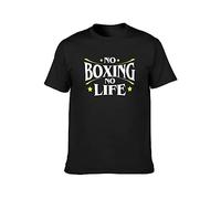 Canelo Alvarez No Boxing No Life Men Black Cotton T-Shirt Print Tee Shirts L