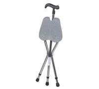 Canes Pliantes Ergonomiques Confortables avec un Siège pour les Personnes âgées, Chaise Non Glissante pour une Utilisation à L'extérieur