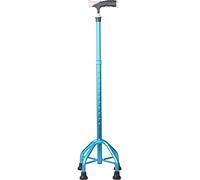 Canes Stick Walking Stick Practical Old Man Céquées de Quatre Pieds handicapées Stick de Quatre Pieds Télescopique Aluminium Anti-Skid Décore Aqiong