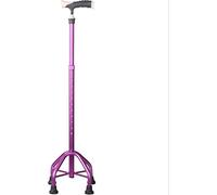 Canes Stick Walking Stick Practical Old Man Céquées de Quatre Pieds handicapées Stick de Quatre Pieds Télescopique Aluminium Anti-Skid Décore Aqiong