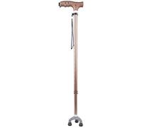 Canes Stick Walking Walking Conted Holder Stick Stick Crutch pour Vieil Homme âgé Telescopique Écurie sans Glissement Lightwon Poids réglable avec 3 catégories et des bâtons de Marche Brun Clair pour