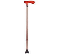 Canes Stick Walking Walking Conted Holder Stick Stick Stick Crutch pour Vieil Homme âgé télescopique Stable sans Glissement de Hauteur légère réglable avec poignée en Bois bâtons de Marche Brun pour