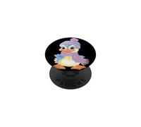 Caneton Souriant Hiver Mignon Oiseau Portrait Graphique Canard PopSockets PopGrip Adhésif