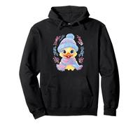 Caneton Souriant Hiver Mignon Oiseau Portrait Graphique Canard Sweat à Capuche