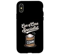 Canette de maïs Baseball Humour avec Baseball Vintage Coque pour iPhone X/XS