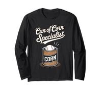 Canette de maïs Baseball Humour avec Baseball Vintage Manche Longue